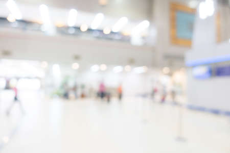 Abstract blur beautiful luxury airport interior for backgounrdの写真素材