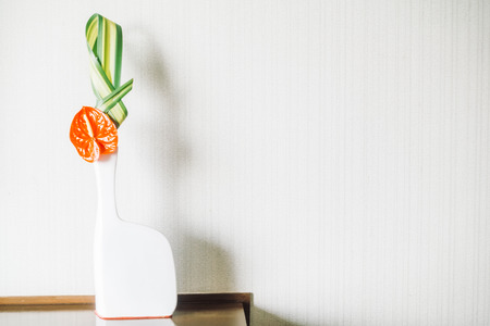 Vase flower decoration in living room area - Vintage light Filterの写真素材