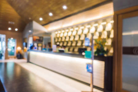 Abstract blur hotel lobby interior for backgroundの写真素材