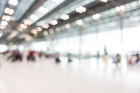 Abstract blur airport passenger interior for backgroundの写真素材