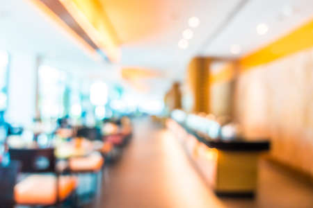 Abstract blur restaurant interior for backgroundの写真素材