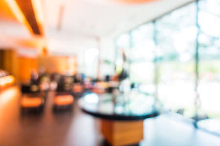 Abstract blur restaurant interior for backgroundの写真素材