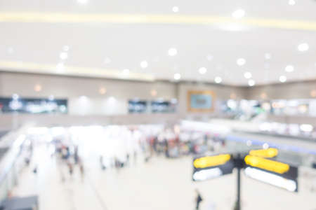 Abstract blur beautiful luxury airport interior for backgounrdの写真素材