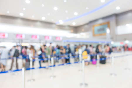 Abstract blur beautiful luxury airport interior for backgounrdの写真素材