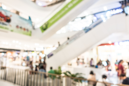 Abstract blur beautiful luxury shopping mall interior for backgroundの写真素材