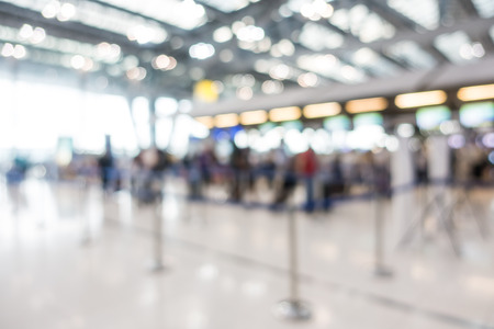 Abstract blur airport passenger interior for backgroundの写真素材
