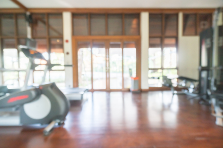 Abstract blur gym and fitness room interior for backgroundの写真素材