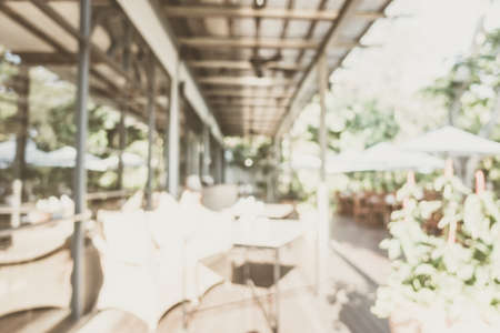 Abstract blur beautiful luxury restaurant interior for background - Vintage Filter