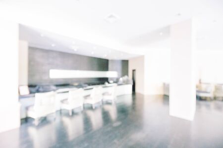 Abstract blur hotel lobby room interior for background - Vintage light Filterの写真素材