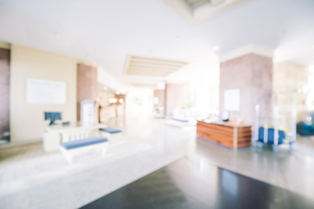 Abstract blur hotel lobby room interior for background - Vintage light Filterの写真素材