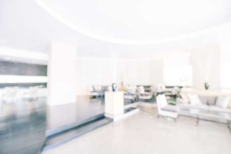 Abstract blur hotel lobby room interior for background - Vintage light Filterの写真素材