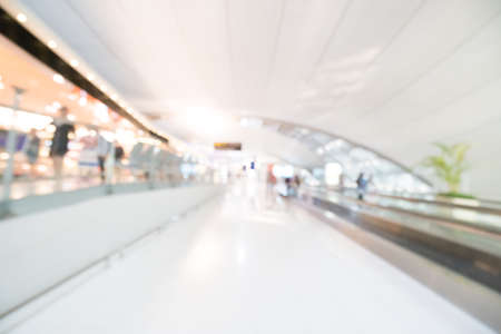 Abstract blur airport terminal interior for backgroundの写真素材