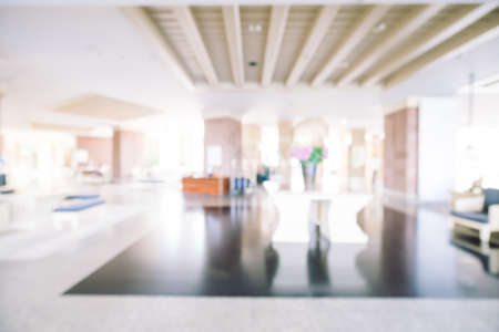 Abstract blur hotel lobby room interior for background - Vintage light Filter