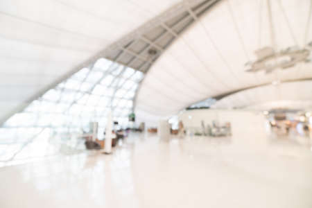 Abstract blur airport terminal interior for backgroundの写真素材