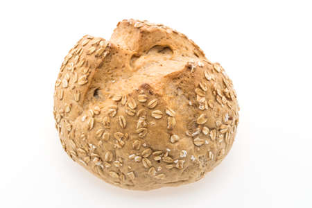 Bread and bakery isolated on white backgroundの写真素材