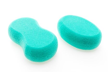 Kitchen sponge for cleaner isolated on white background