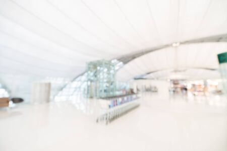 Abstract blur airport terminal interior for backgroundの写真素材