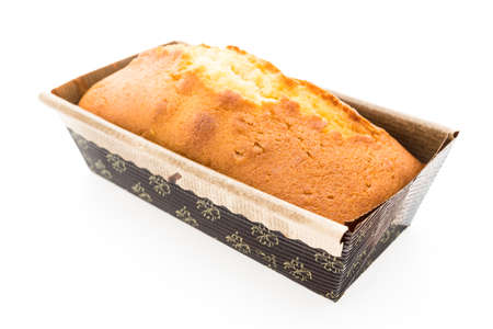 Butter cake isolated on white background