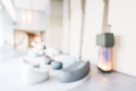 Abstract blur hotel lobby interior for background - Vintage Light Filterの写真素材