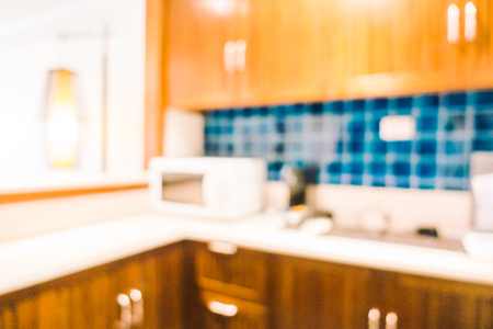Abstract blur kitchen room interior for backgroundの写真素材