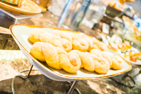 Catering bread buffet for breakfastの写真素材