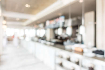Abstract blur restaurant interior for backgroundの写真素材
