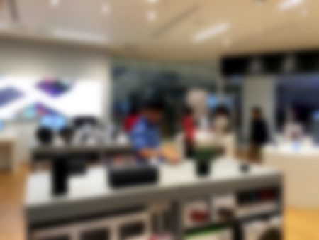 Abstract blur luxury retail and shopping mall interior for backgroundの写真素材