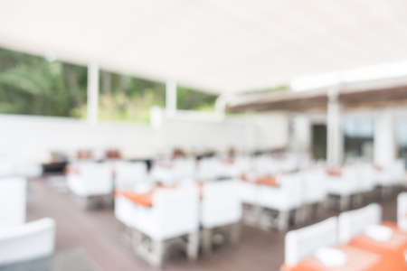 Abstract blur restaurant interior for backgroundの写真素材