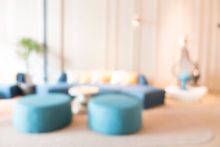 Abstract blur beautiful hotel lobby interior for backgroundの写真素材