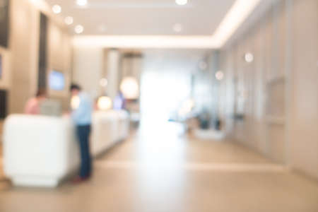 Abstract blur beautiful hotel lobby interior for background