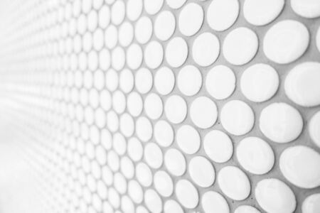 White tiles wall for textures and backgroundの写真素材