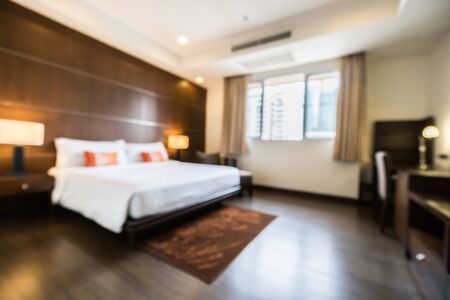 Abstract blur bedroom interior for backgroundの写真素材