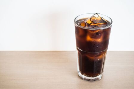 Iced cola glass or soft drink glassの写真素材