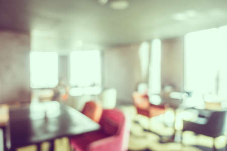Abstract blur restaurant interior for background - Vintage Filter