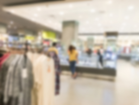 Abstract blur luxury shopping mall and retail interior for background