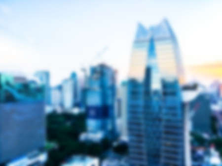 Abstract blur bangkok city at night in Thailand for backgroundの写真素材