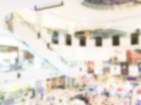 Abstract blur luxury shopping mall interior for backgroundの写真素材