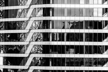 Beautiful architecture window building pattern for background - Black and White Processing