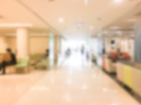 Abstract blur hospital interior for backgroundの写真素材