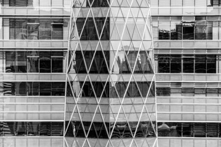 Beautiful architecture window building pattern for background - Black and White Processing
