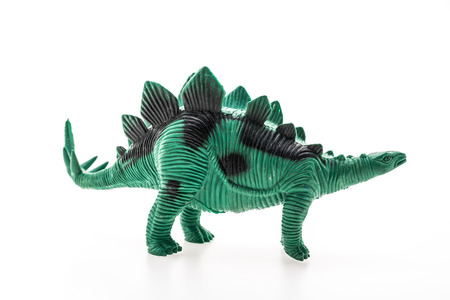 Dinosaur toy model isolated on white backgroundの写真素材