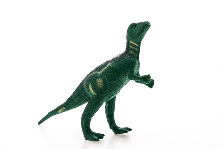 Dinosaur toy model isolated on white backgroundの写真素材