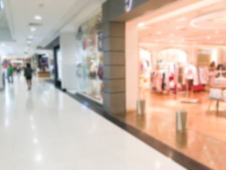 Abstract blur luxury retail and shopping mall interior for backgroundの写真素材