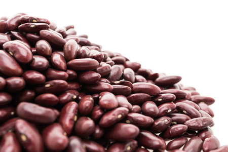 Red bean isolated on white backgroundの写真素材