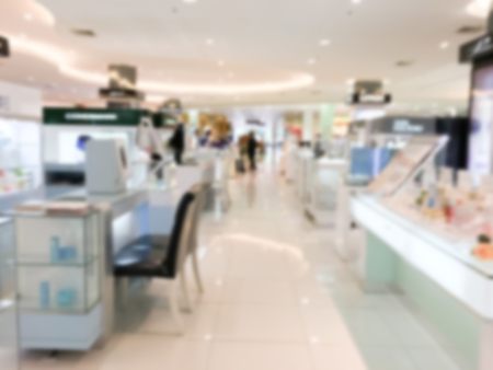 Abstract blur luxury retail and shopping mall interior for backgroundの写真素材