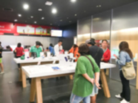 Abstract blur luxury retail and shopping mall interior for background