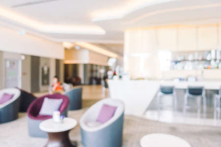 Abstract blur hotel lobby interior for backgroundの写真素材