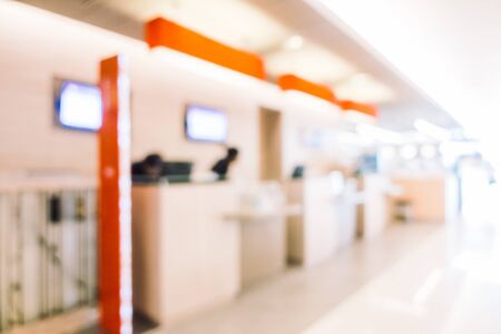Abstract blur hotel lobby interior for backgroundの写真素材