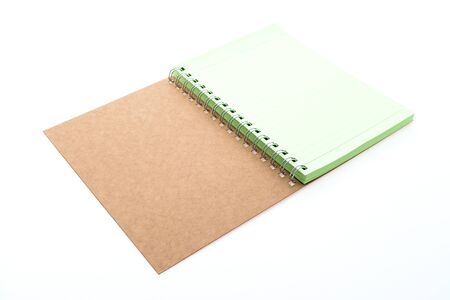 Blank notebook isolated on white backgroundの写真素材