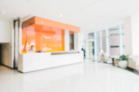 Abstract blur hotel lobby interior for backgroundの写真素材